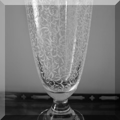 G08. JG Durand Etched crystal vase 13”h - $38 